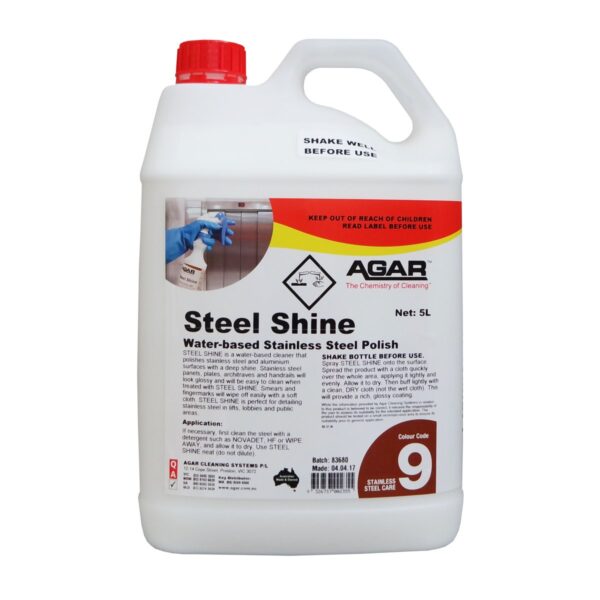 Agar Steel Shine 5L - Water Based Stainless Steel Polish