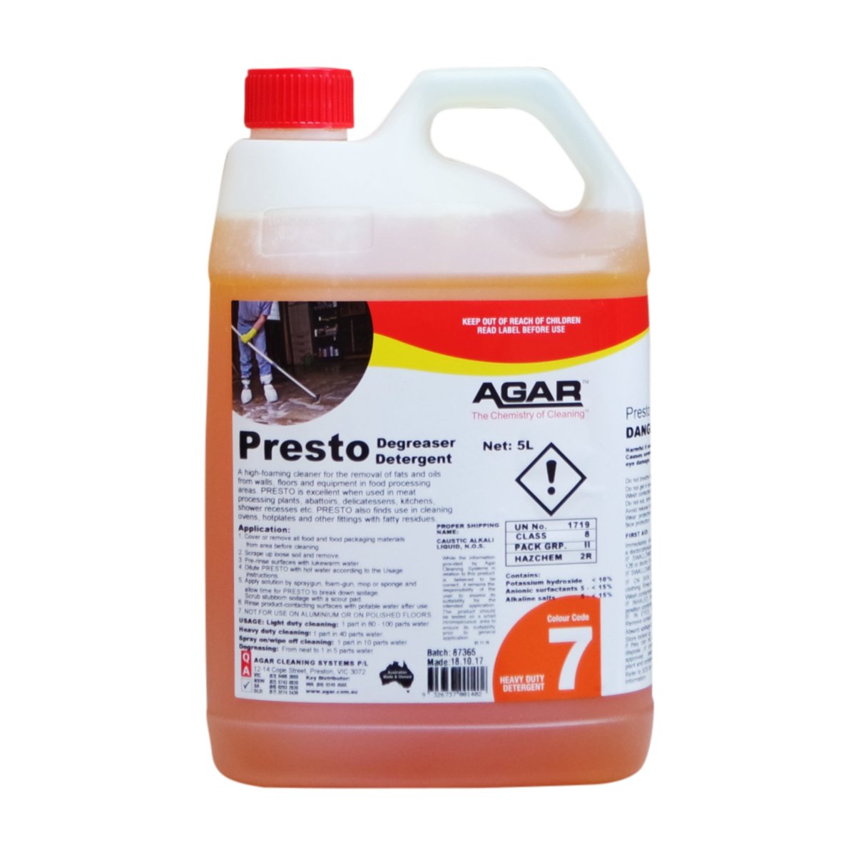 Agar Presto 5L - Degreaser Detergent
