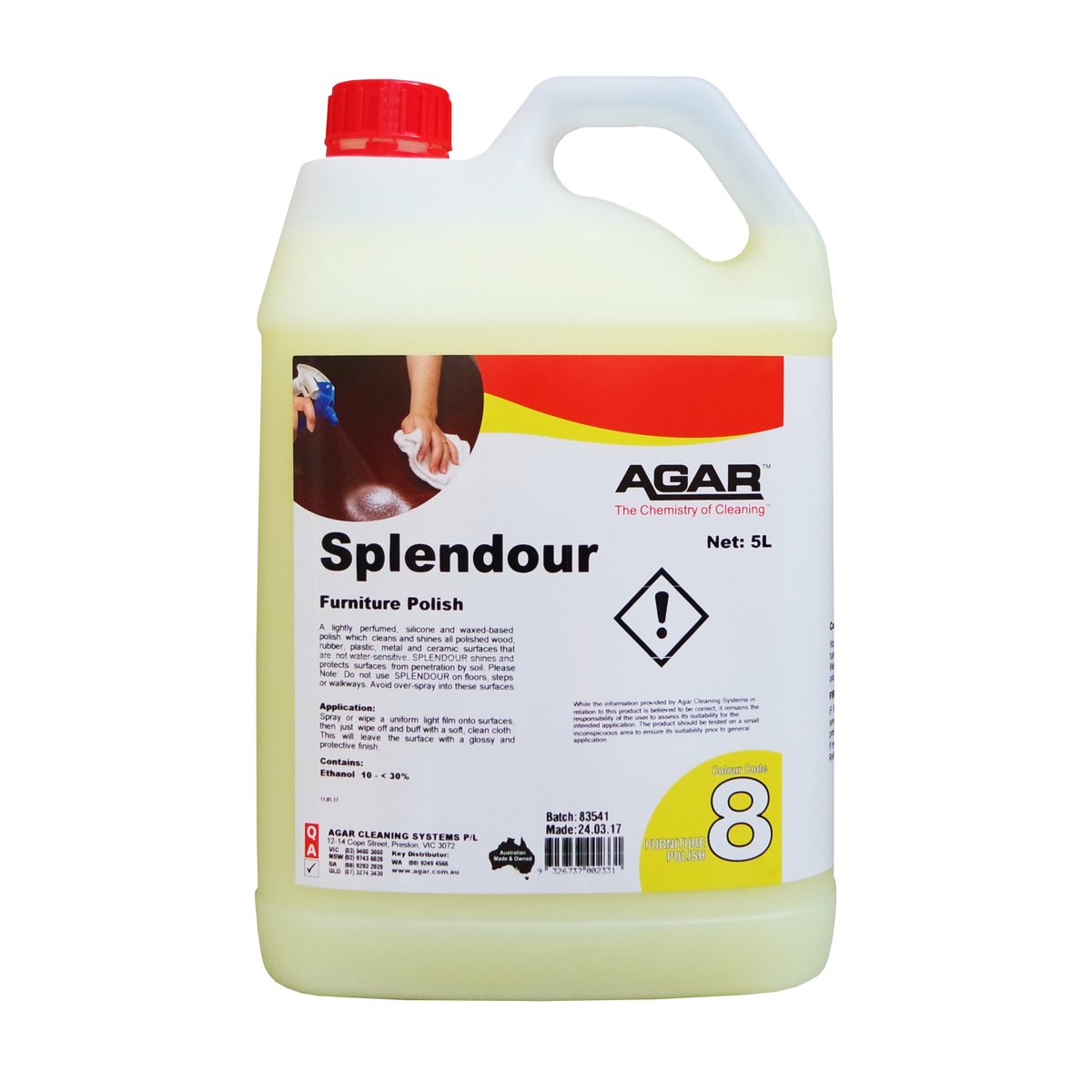 Agar Splendour 5L - Furniture Polish