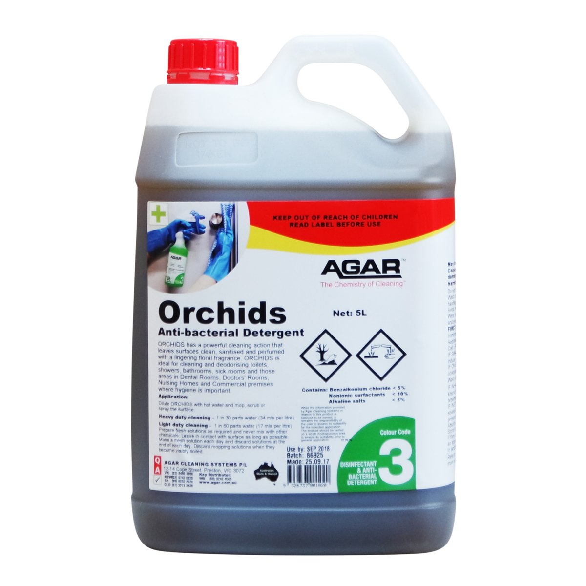 Agar Orchids 5L - Anti-Bacterial Detergent
