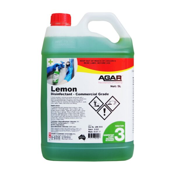 Agar Lemon 5L - Commercial Grade Disinfectant