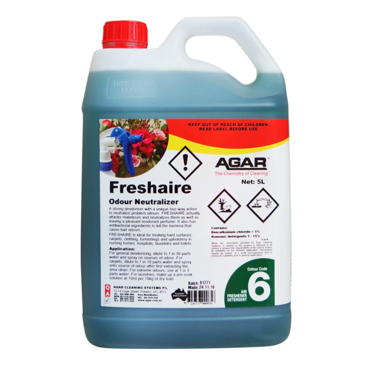 Agar Freshaire 5L - Odour Neutraliser