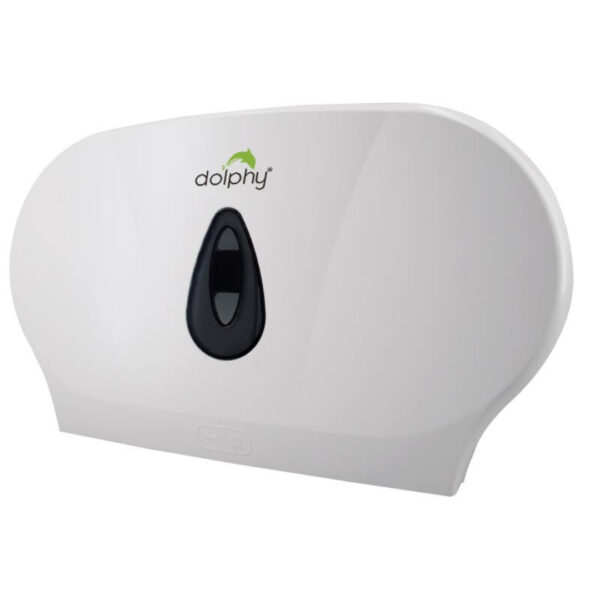 Dolphy Twin Jumbo Toilet Roll Dispenser - White