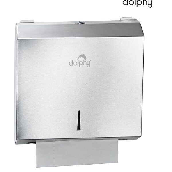 Dolphy Stainless Steel Slimline Paper Towel Dispenser - Large