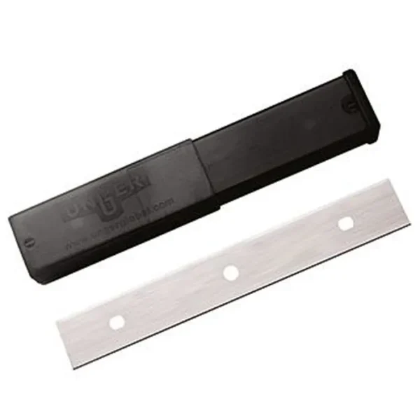 Unger Premium Glass Scraper Blades Stainless Steel 10Cm - 25 Pk