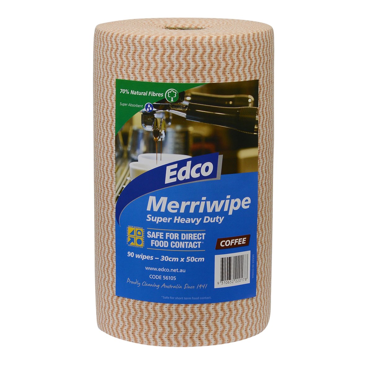 Edco Merriwipe Super Heavy Duty Wipes Roll - Brown