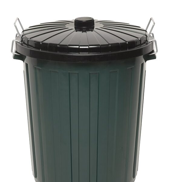 Edco Plastic Garbage Bin With Lid 55L Green