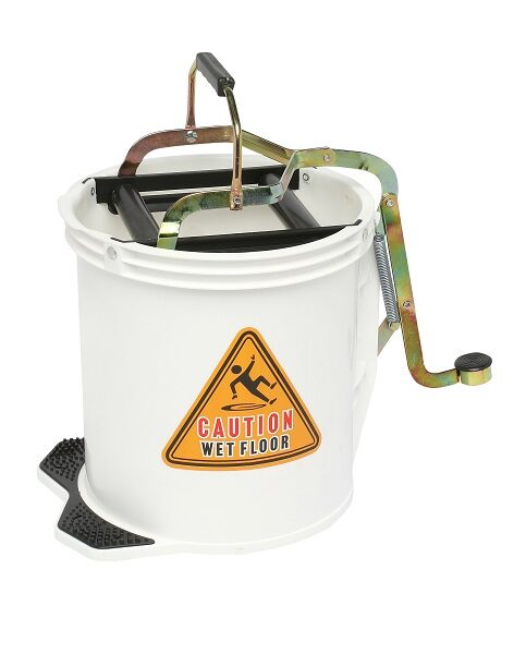 Edco Wringer Mop Bucket 15 Litre Metal - White
