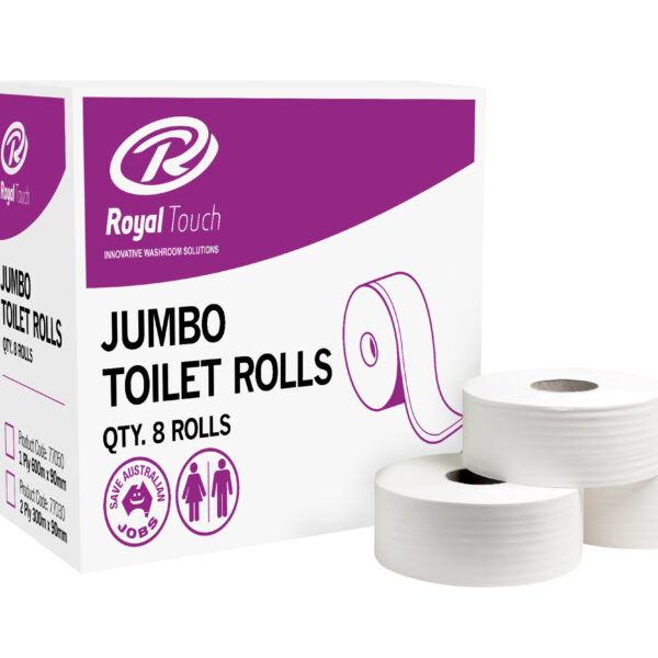 Premium 2 Ply Jumbo Toilet Paper Rolls 300m