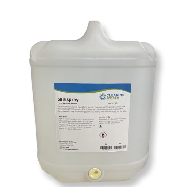 Cleaning World Sanispray 20L - Hand Sanitiser Liquid