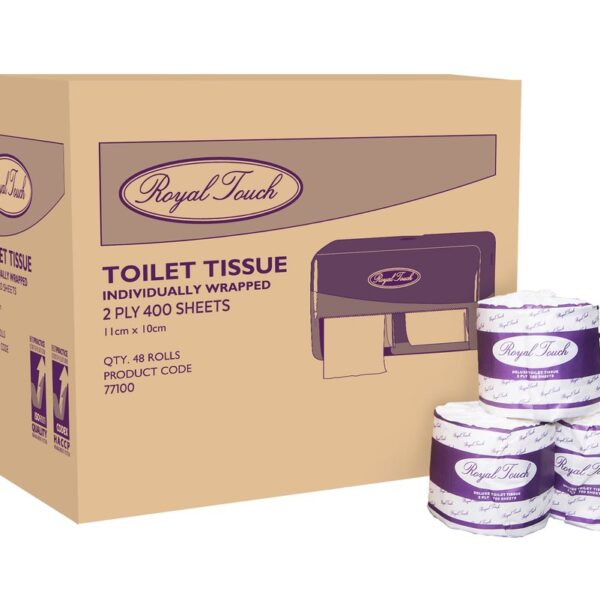 Royal Touch 2 Ply Toilet Paper Rolls - 400 Sheet