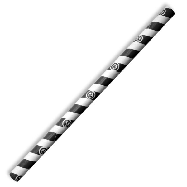 BioPak 10mm Jumbo Paper BioStraw - Black Stripe