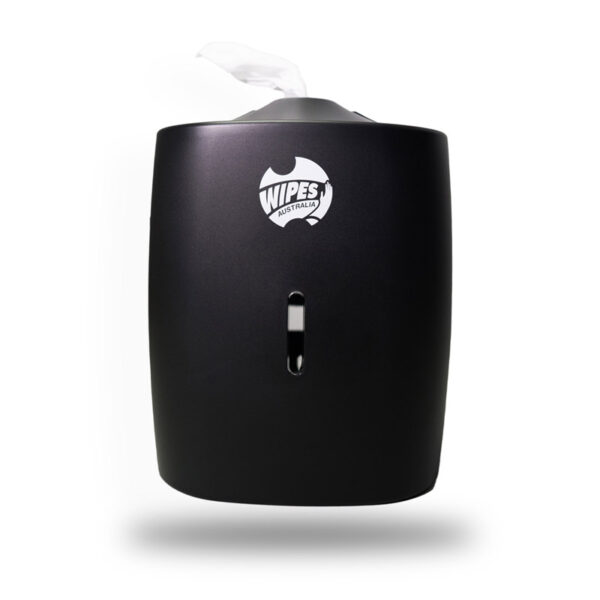 Wipes Australia Matte Black Plastic Wall Wipe Dispenser
